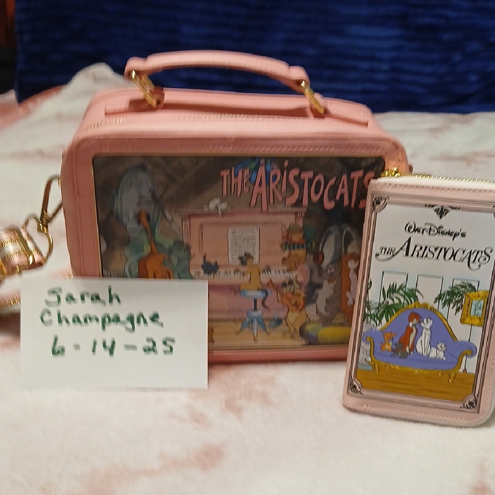 Loungefly Aristocats Pink Crossbody Bag